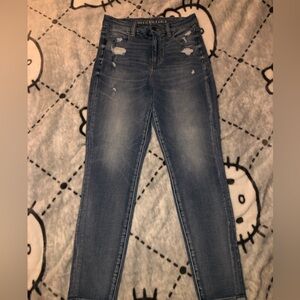 American eagle wash ripped jeggings
